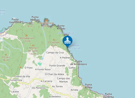 Map of Praia de Pedralba