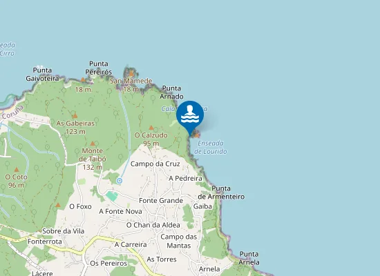 Map of Praia de Lourido