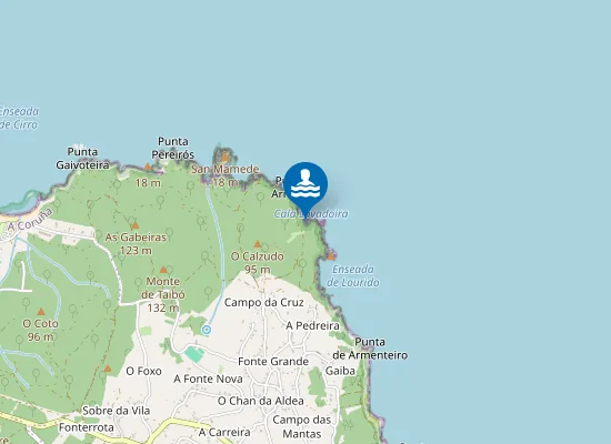 Map of Praia de Lavadeira