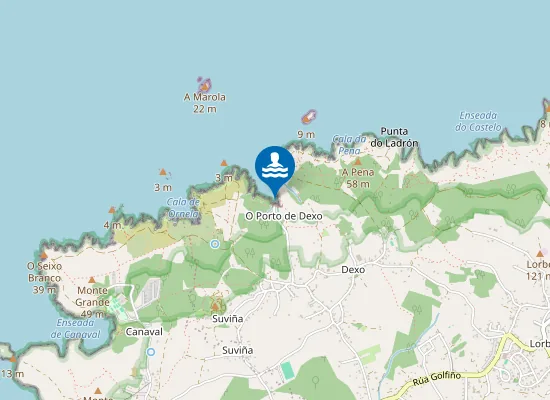Map of Praia De Dexo