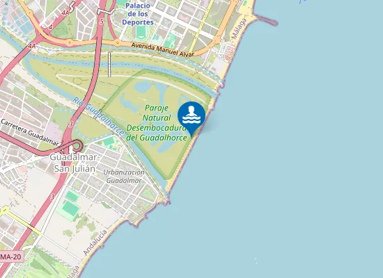 Map of Playa del Guadalhorce