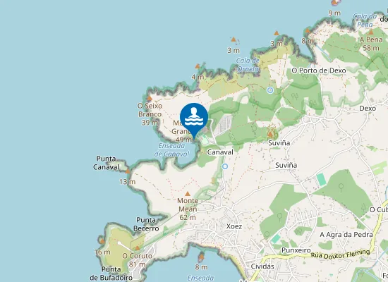 Map of Croieira de Canaval