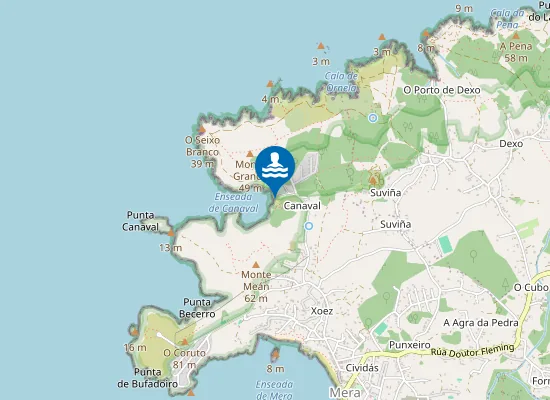 Map of Praia de Canaval