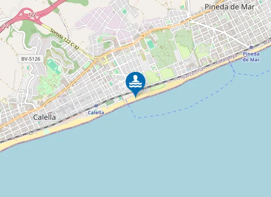 Map of Platja del Poblenou