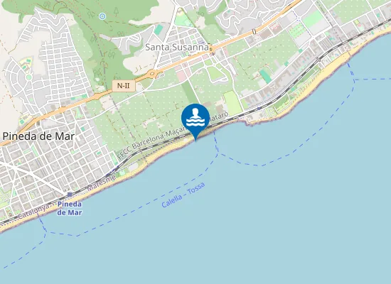 Map of Platja de Santa Susanna