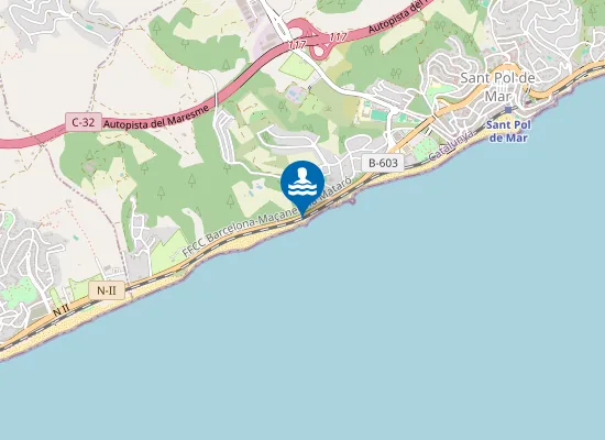 Map of Platja de la Murtra