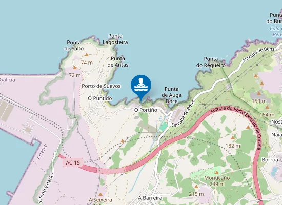 Map of Croieira de Auga Doce