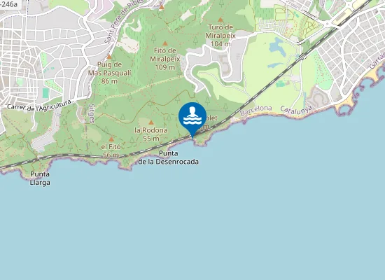 Map of Platja De Rosés