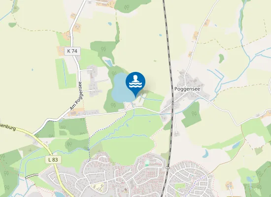 Map of POGGENSEE FREIBAD