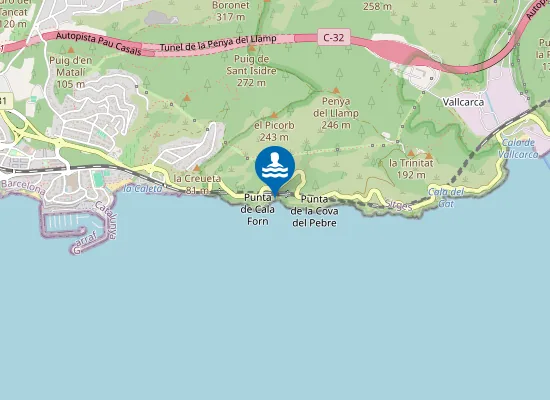 Map of Cala Forn