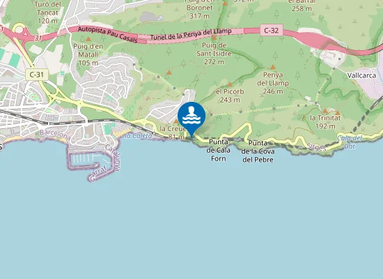 Map of Platja dels Ponts