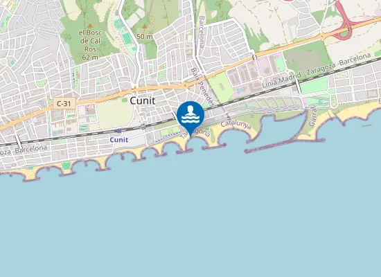 Map of Platja de Cunit-Llevant