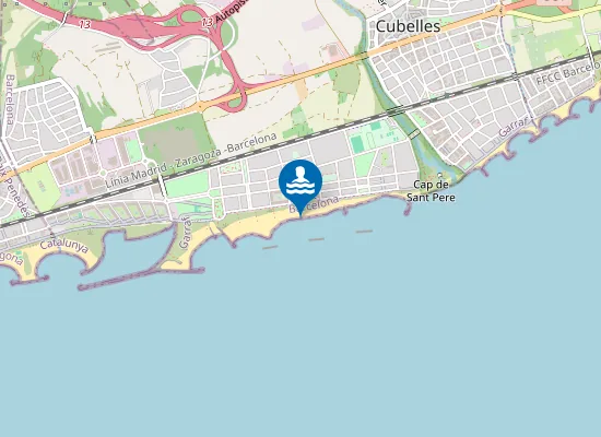 Map of Platja de la Mota de Sant Pere