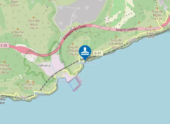 Map of Cala Morisca