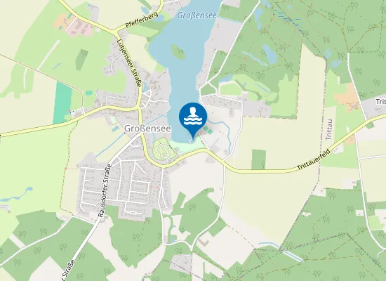 Map of GROSSENSEE SUEDSTRAND FREIBAD