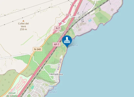 Map of Platja de Cala Ronyosa
