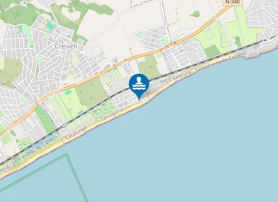 Map of Platja de Creixell
