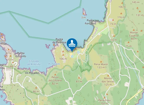 Map of Praia da Pedrosa