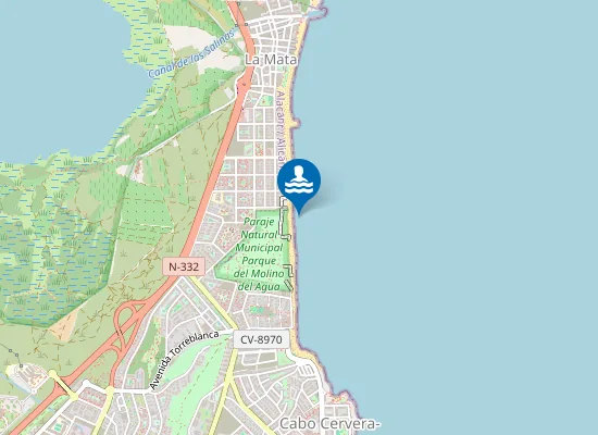 Map of Playa de La Mata