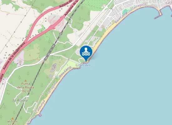 Map of Cala d'Oques, nudista