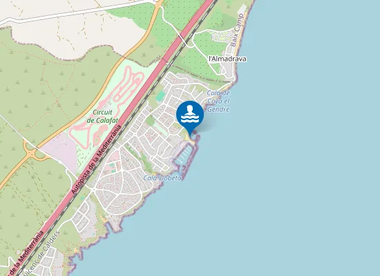 Map of Platja de Calafat