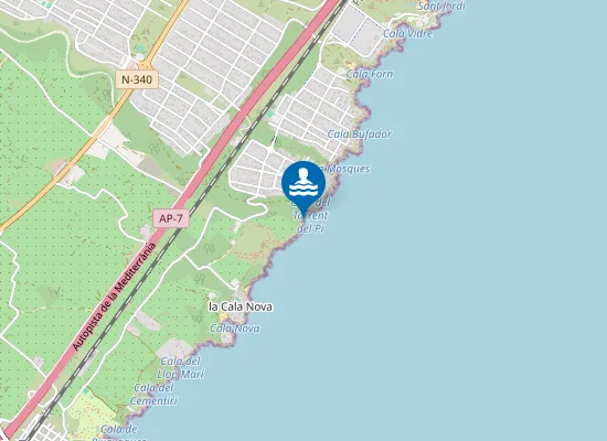 Map of Platja de Torrent del Pi