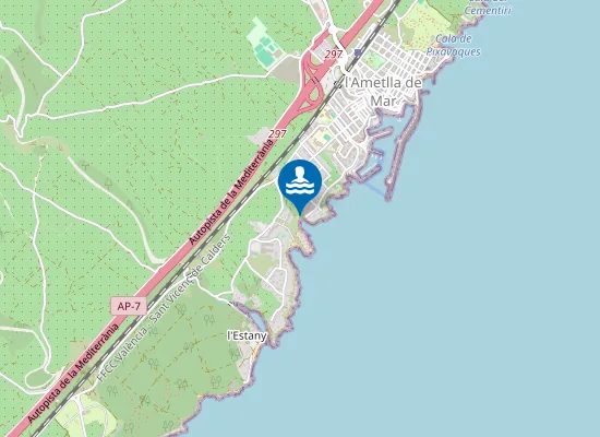 Map of Platja de Bon Caponet