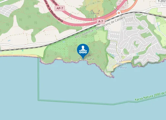 Map of Platja de Calabecs