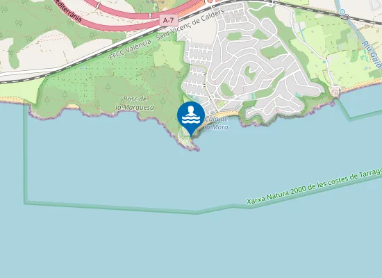 Map of Caleta Petita de la Móra