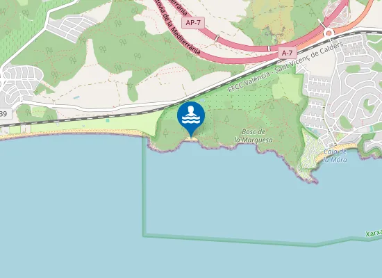 Map of Platja de l'Arboçar