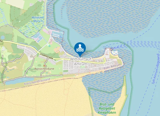 Map of NORDS AMRUM WITTDUEN OSTSTRAND