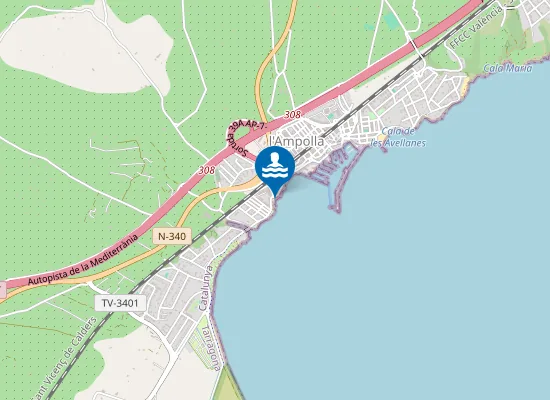 Map of Platja dels Pinets