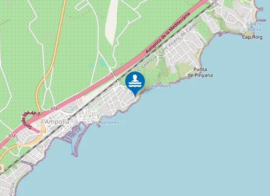 Map of Platja del Baconer