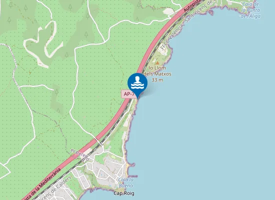 Map of Platja de l'Adolç del Me