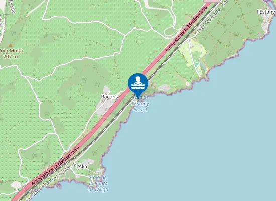 Map of Cala de l'Estany Podrit