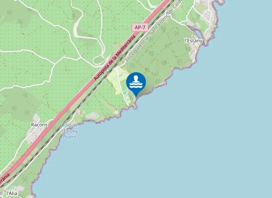 Map of Cala Santes Creus