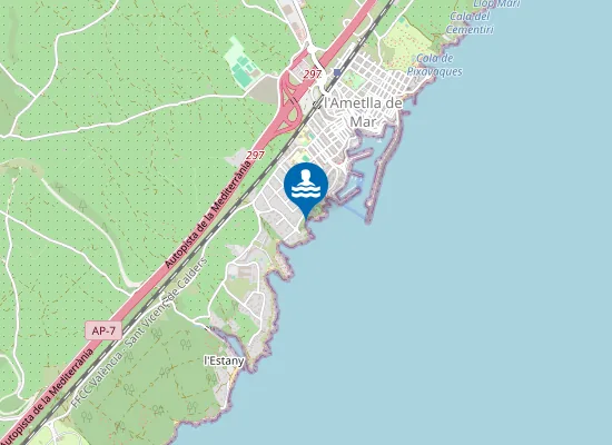 Map of Cala de Ribes Altes