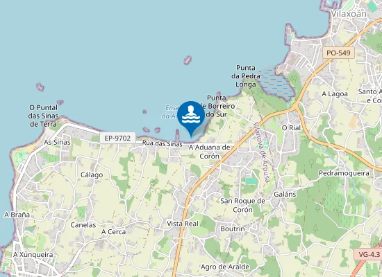 Map of Praia de Corón