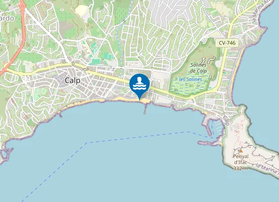 Map of Platja de l'Algoleja