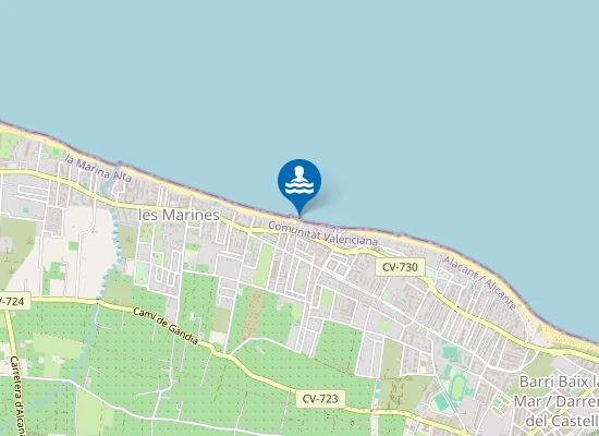 Map of Platja de les Marines