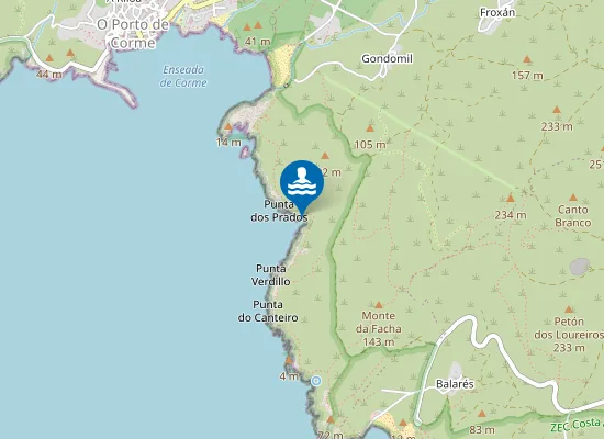 Map of Praia de Riocovo