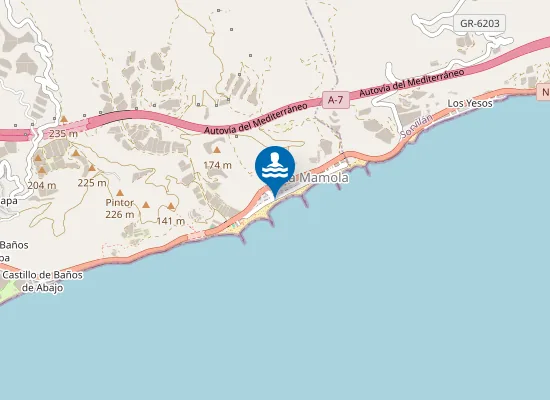 Map of Playa de La Mamola