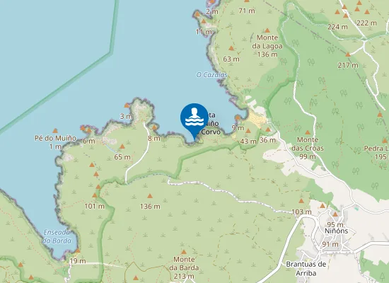 Map of Praia do Niño do Corvo
