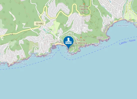 Map of Cala des Rajols