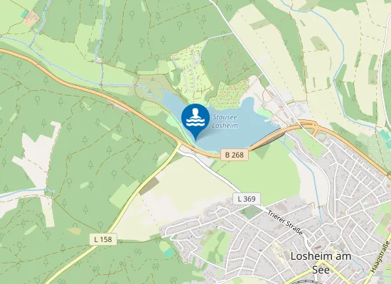 Map of LOSHEIMER STAUSEE LOSHEIM AM SEE STRAND SUED