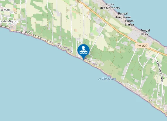 Map of Platja Es Códol Foradat