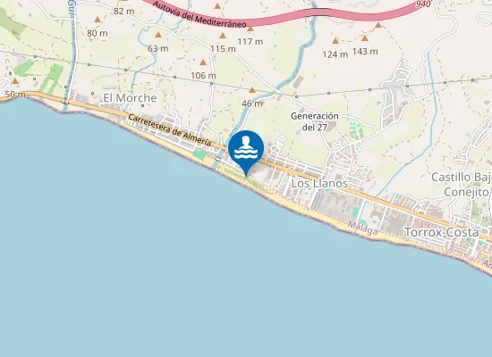 Map of Dunas de la Carraca