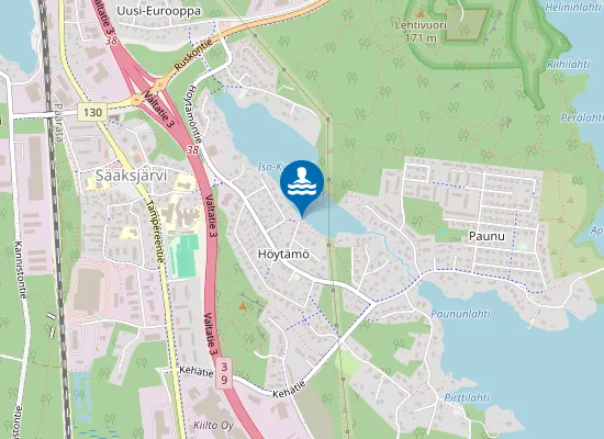 Map of Iso-Kyynärön uimaranta