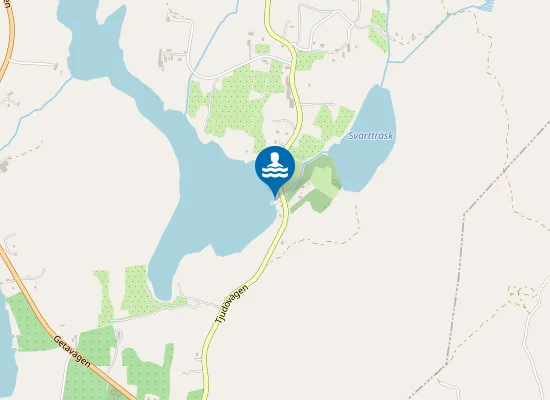 Map of Tjudö badstrand
