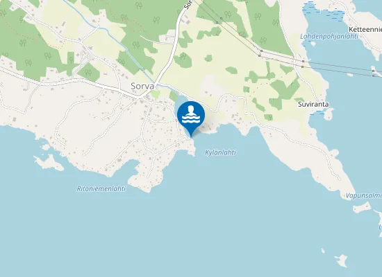 Map of Sorvan uimaranta